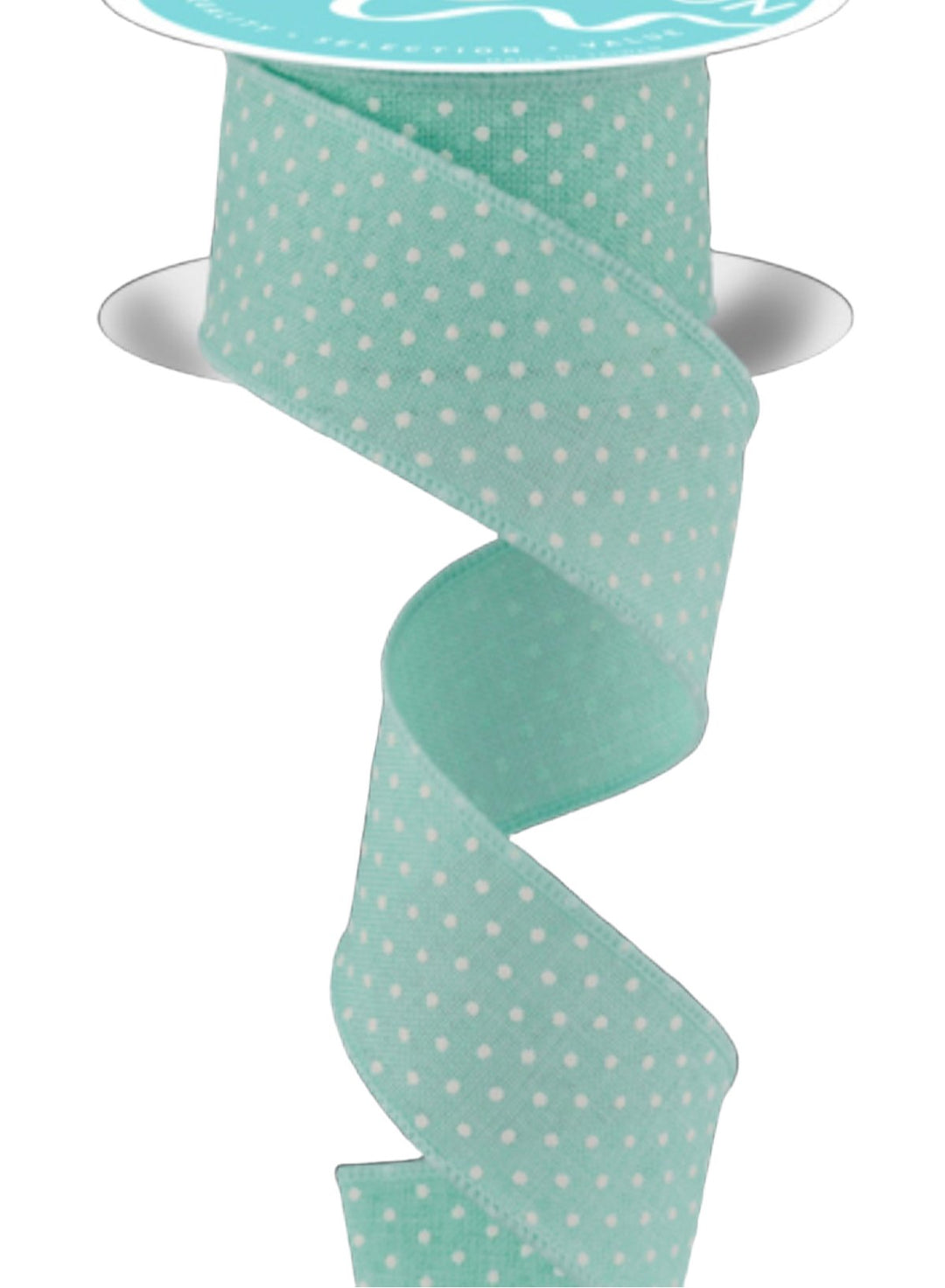 Mint Green raised Swiss dot - Greenery MarketWired ribbonRG01651AN