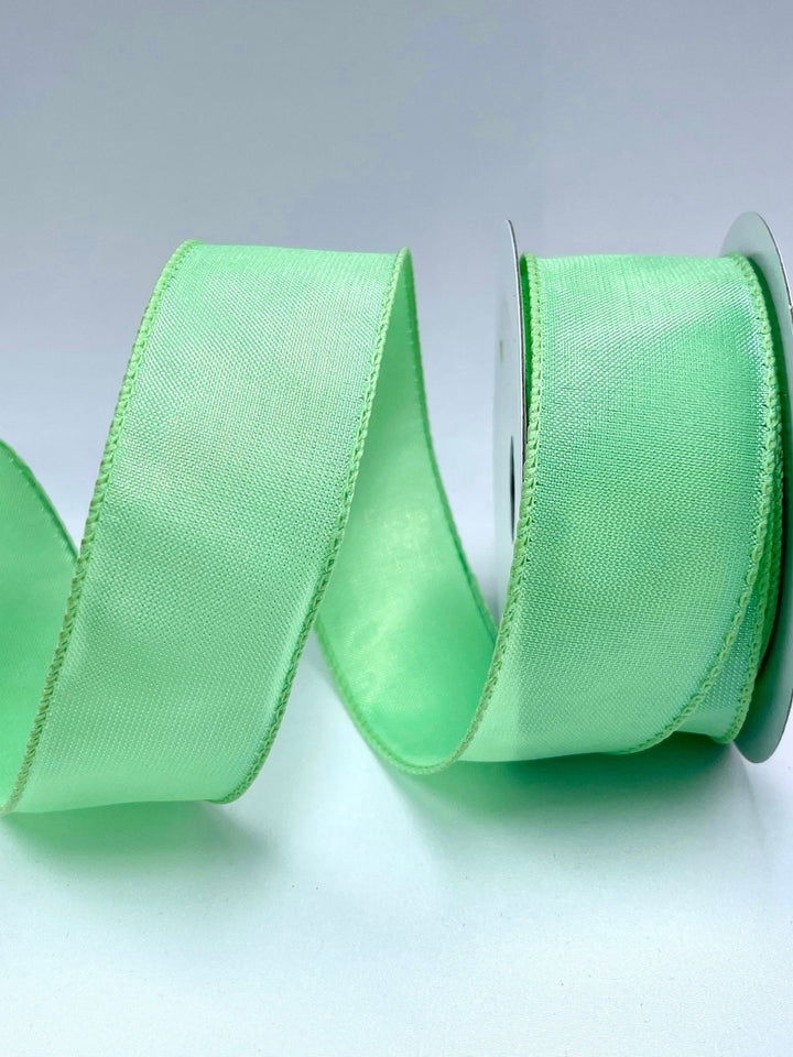 Mint green wired ribbon 1.5” - Greenery MarketWired ribbon42409 - 09 - 06