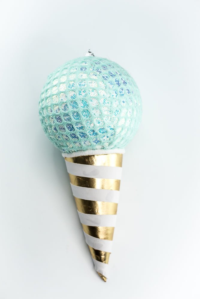 Mint Mesh Ice Cream Ornament - Greenery Market86358MINT