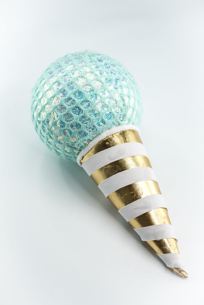 Mint Mesh Ice Cream Ornament - Greenery Market86358MINT