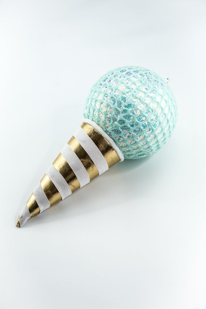 Mint Mesh Ice Cream Ornament - Greenery Market86358MINT