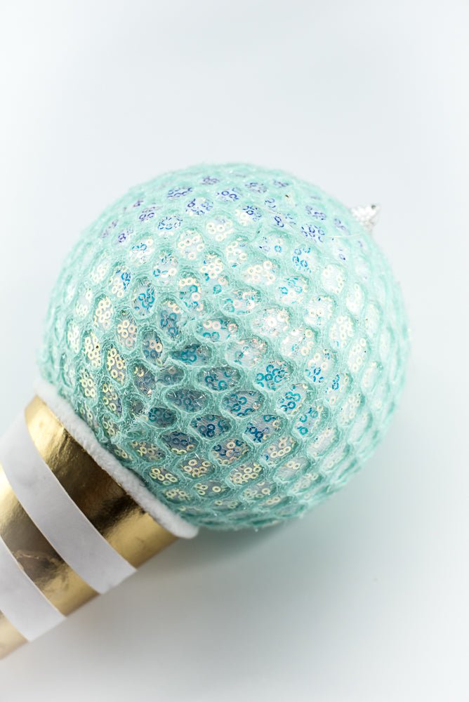 Mint Mesh Ice Cream Ornament - Greenery Market86358MINT