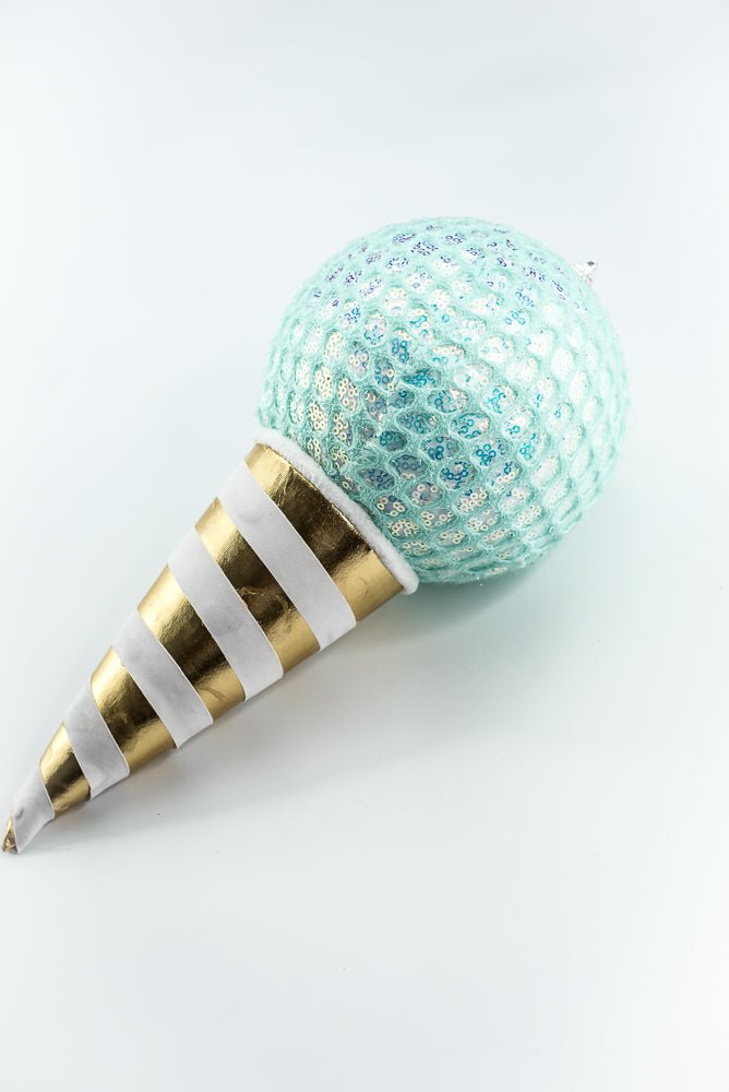 Mint Mesh Ice Cream Ornament - Greenery Market86358MINT