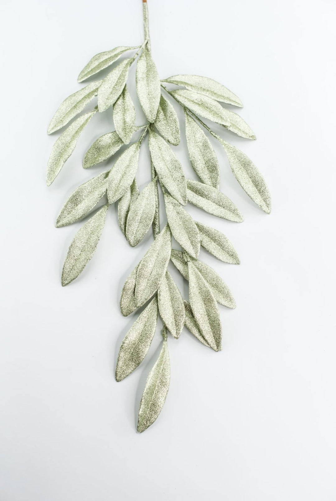Minty Green Glitter Laurel Leaves Spray - Greenery Market86483MINT