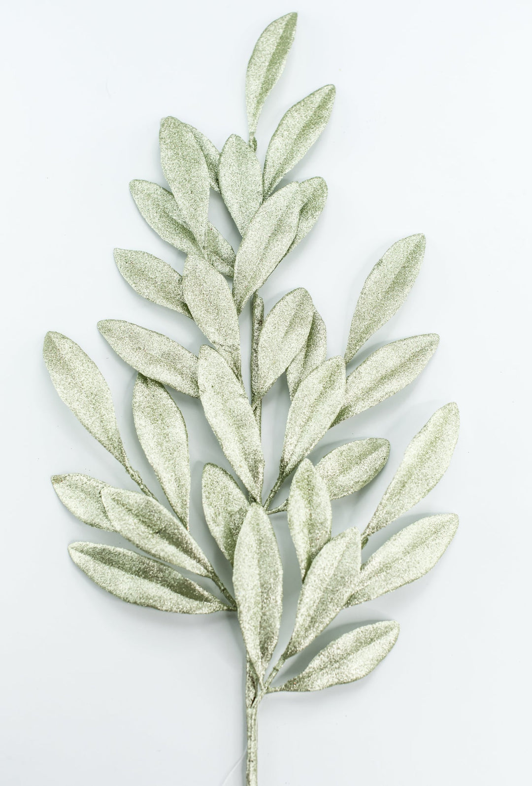 Minty Green Glitter Laurel Leaves Spray - Greenery Market86483MINT