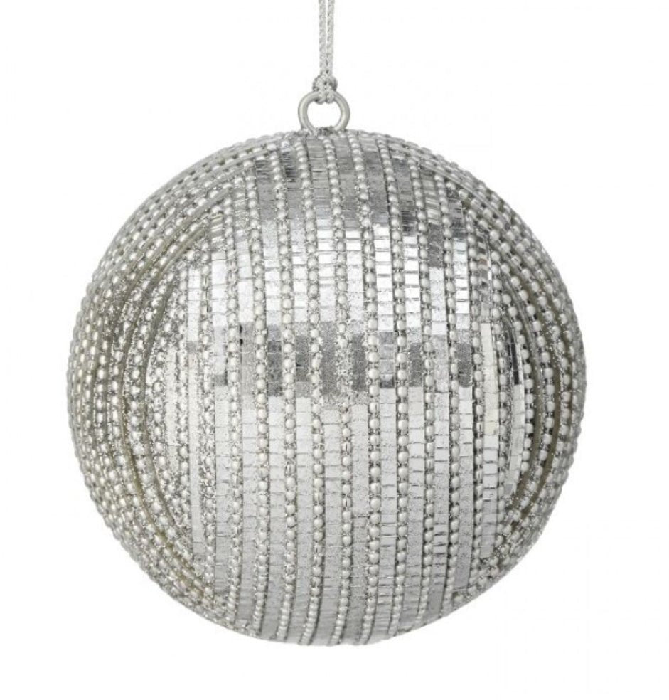 Mirror jewel ball ornament - mirrored silver - Greenery MarketMTX70917