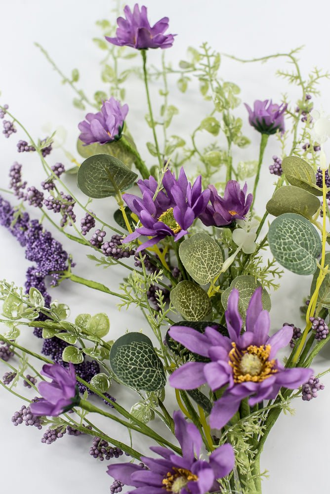 Mixed daisy flower spray - purple - Greenery MarketArtificial Flora40017-PU