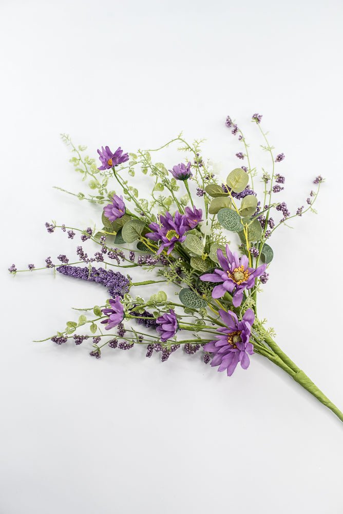 purple lavender daisy flower Mixed daisy flower spray - purple