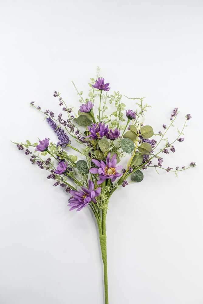 Mixed daisy flower spray - purple - Greenery MarketArtificial Flora40017-PU