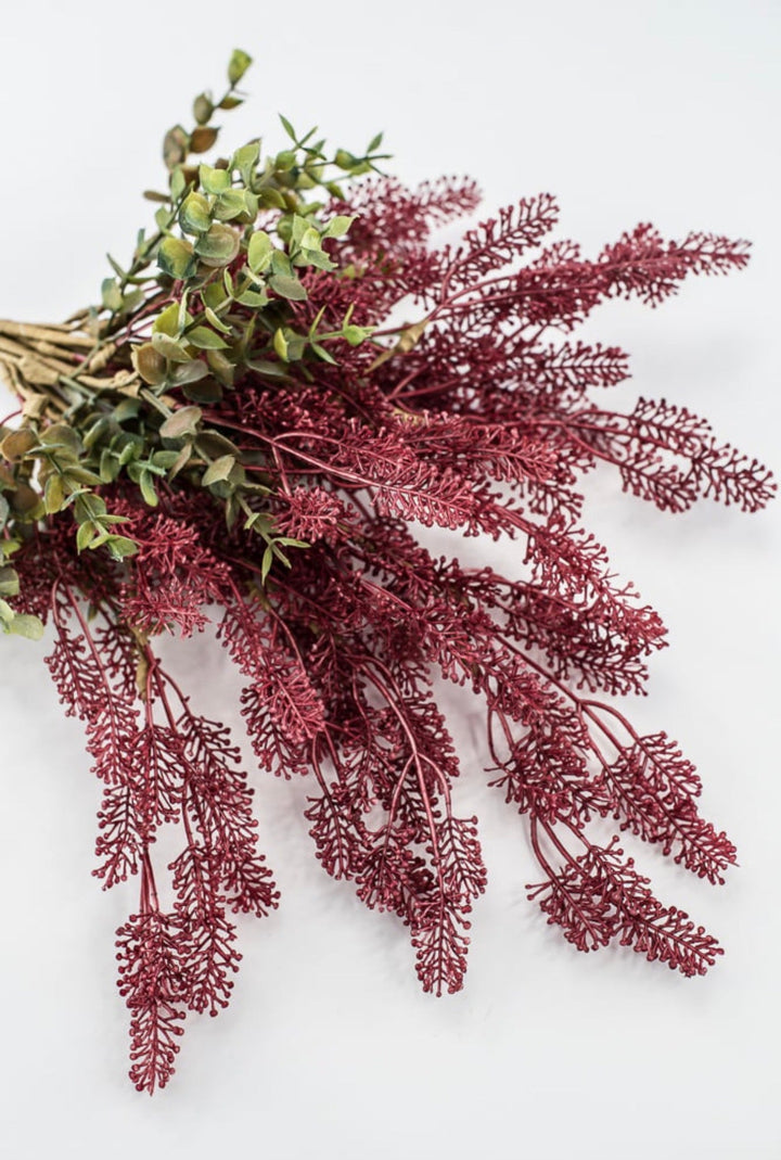 Mixed Filler And Broom Corn Bush - burgundy - Greenery MarketArtificial Flora65171-BG