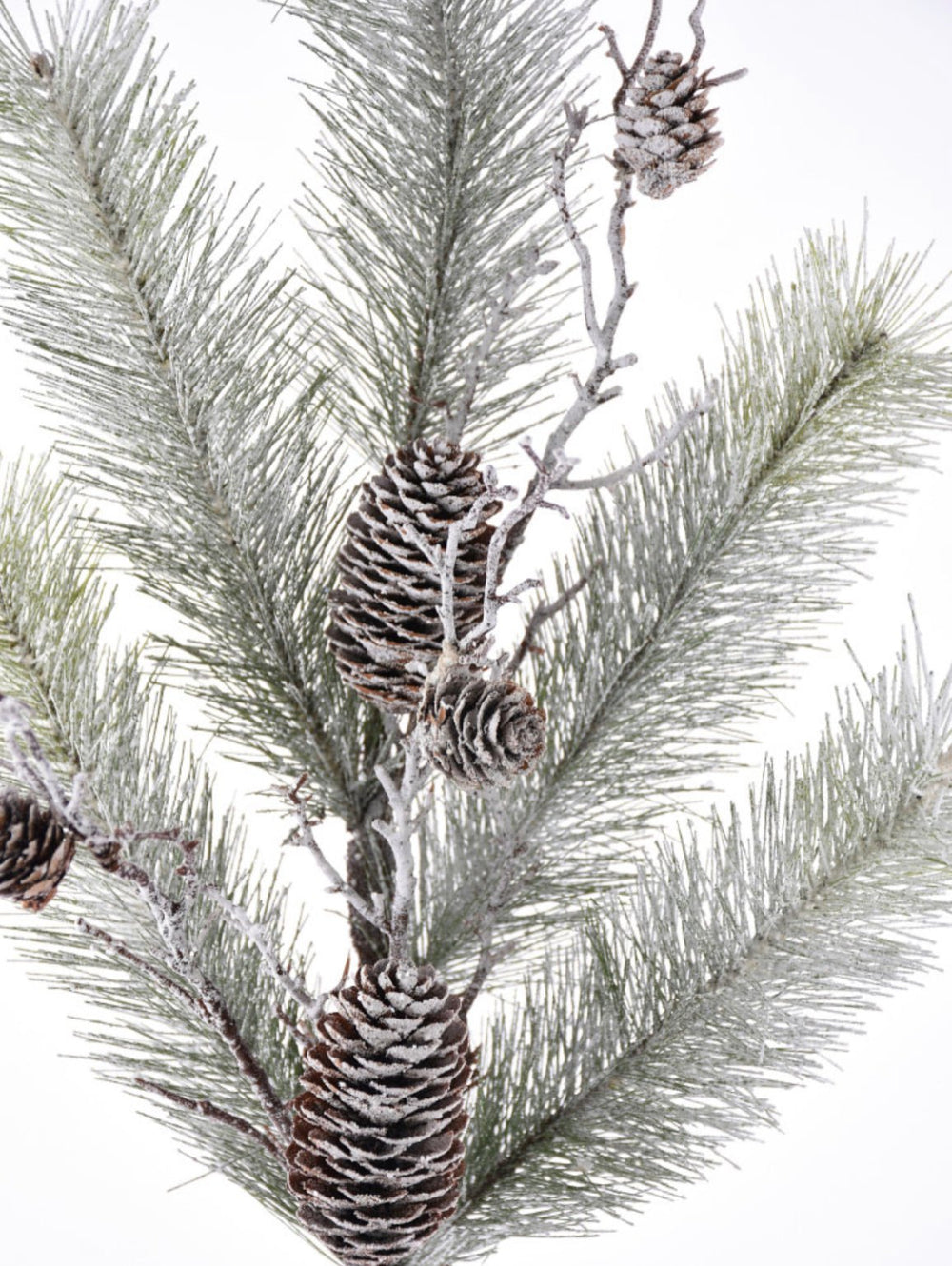 Mixed frosted pine, twig, and cone spray - Greenery MarketArtificial Flora204223