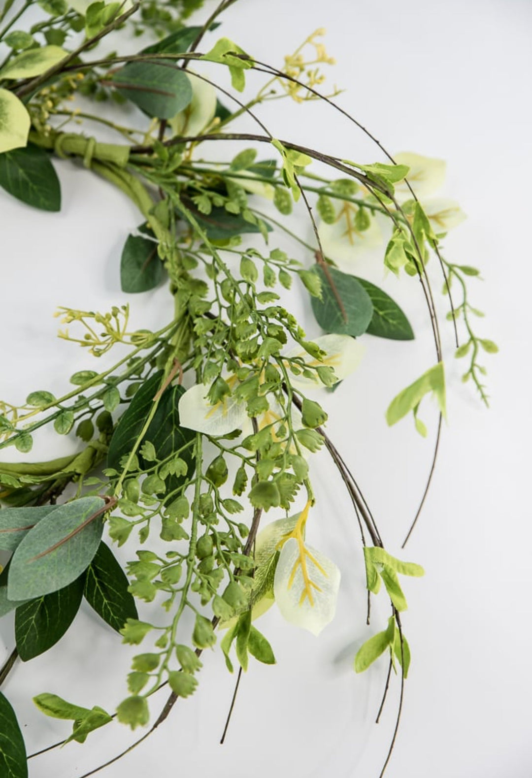 Mixed greenery and twigs candle ring mini wreath - Greenery Marketgreenery63056cr6