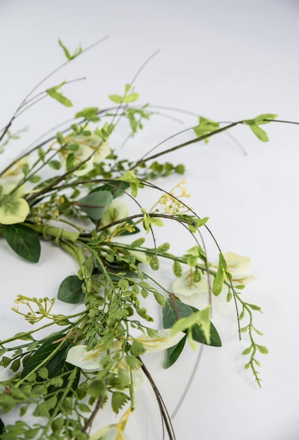 Mixed greenery and twigs candle ring mini wreath - Greenery Marketgreenery63056cr6