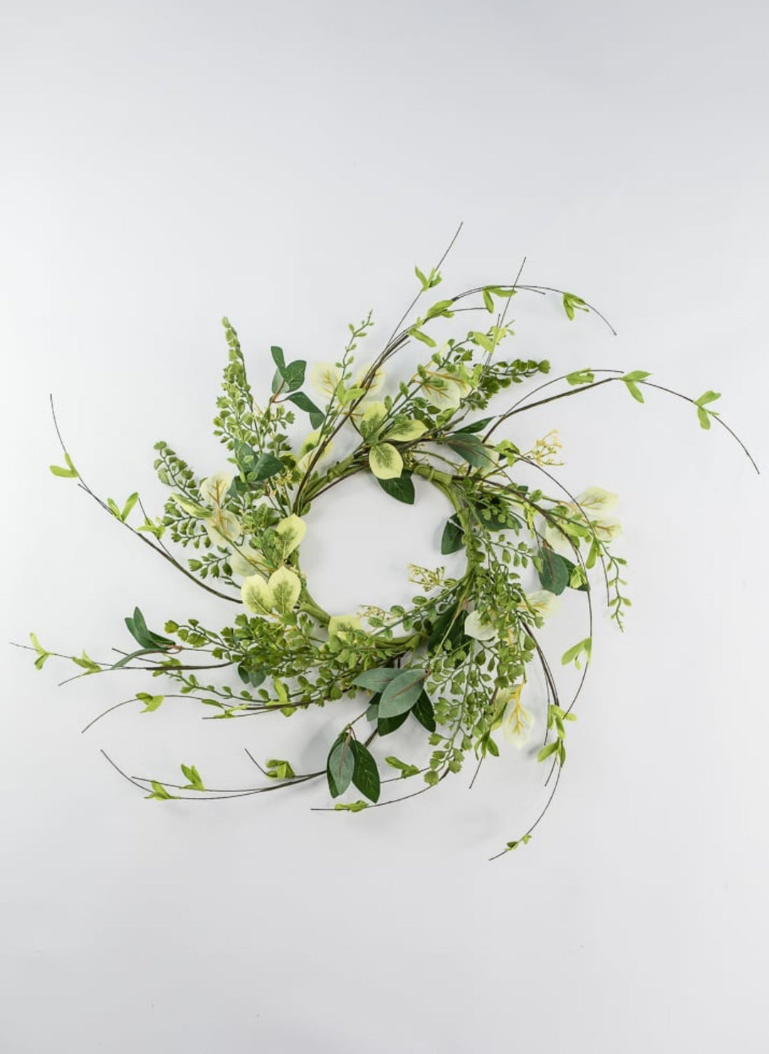 Mixed greenery and twigs candle ring mini wreath - Greenery Marketgreenery63056cr6