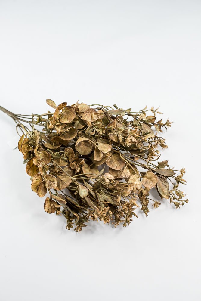 Mixed Leaves Bush - gold beige - Greenery Marketgreenery57099BE