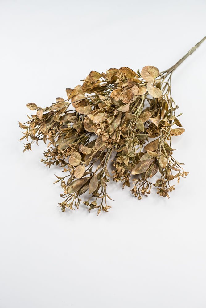 Mixed Leaves Bush - gold beige - Greenery Marketgreenery57099BE