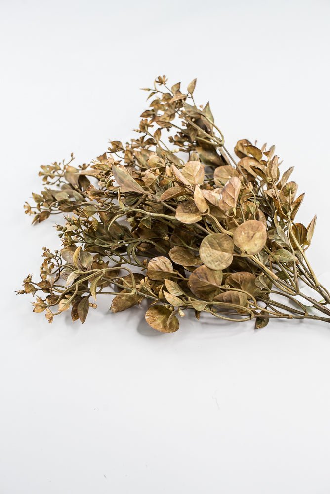 Mixed Leaves Bush - gold beige - Greenery Marketgreenery57099BE