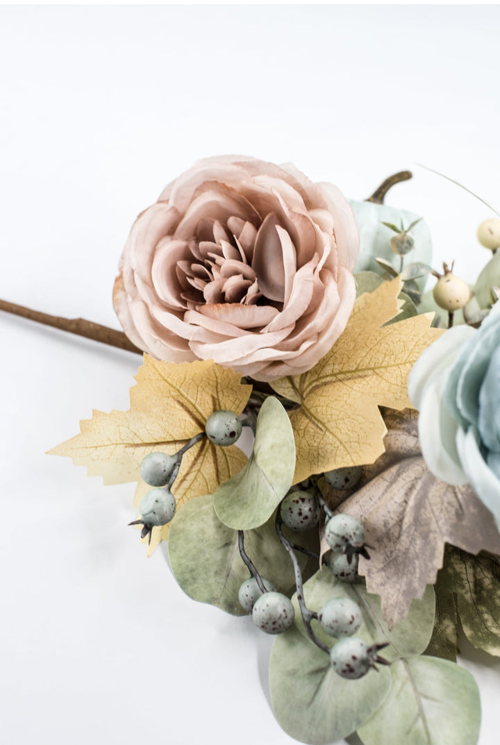 Mixed Peonies and Pumpkin Spray - Greenery Market23071