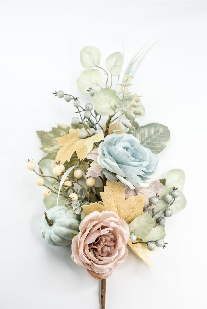 Mixed Peonies and Pumpkin Spray - Greenery Market23071