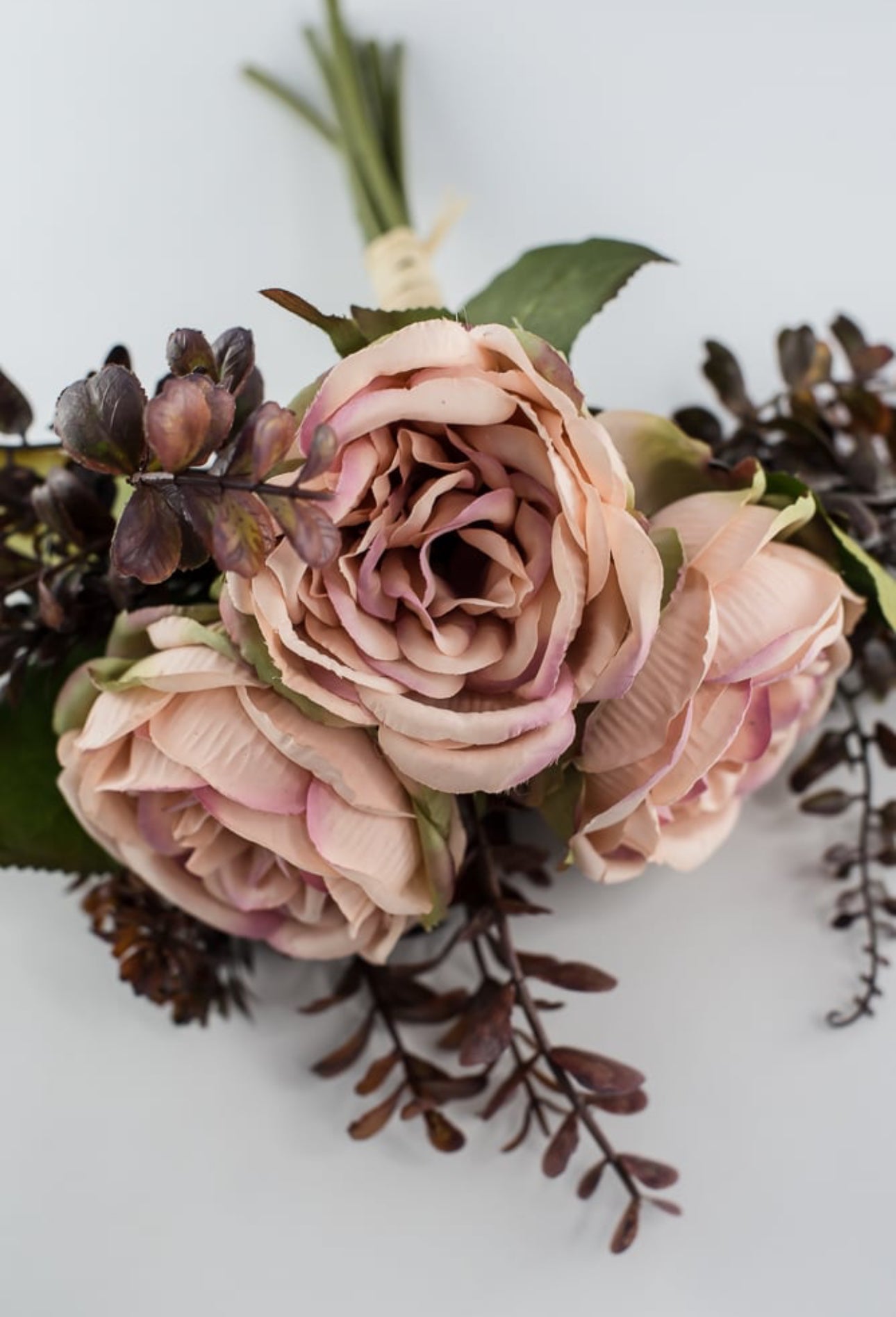 Pink shops Peony & Eucalyptus Grapevine Assymmetrical 22