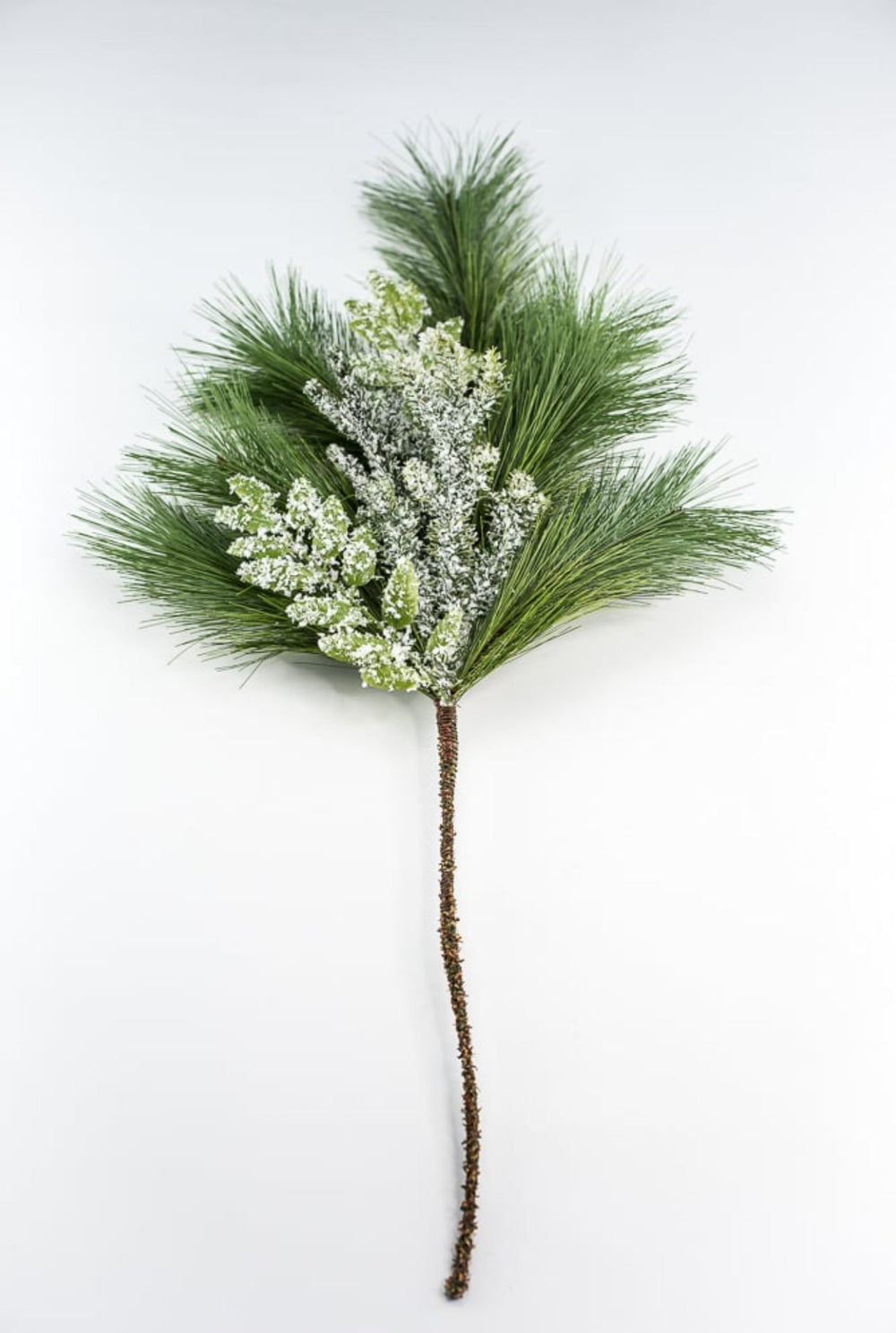 Mixed pine and snowy leaf spray - Greenery Marketgreenery27236