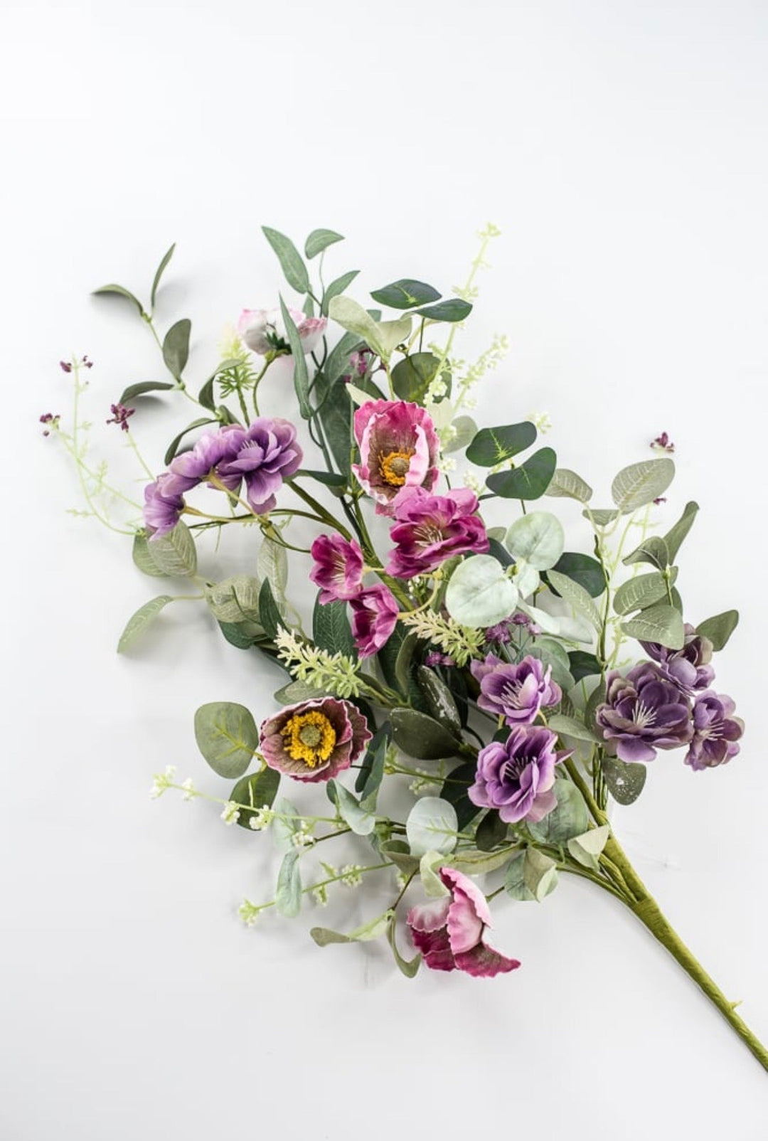 Mixed Poppy And Cherry Blossom Spray - 34" - Greenery MarketArtificial Flowers65542