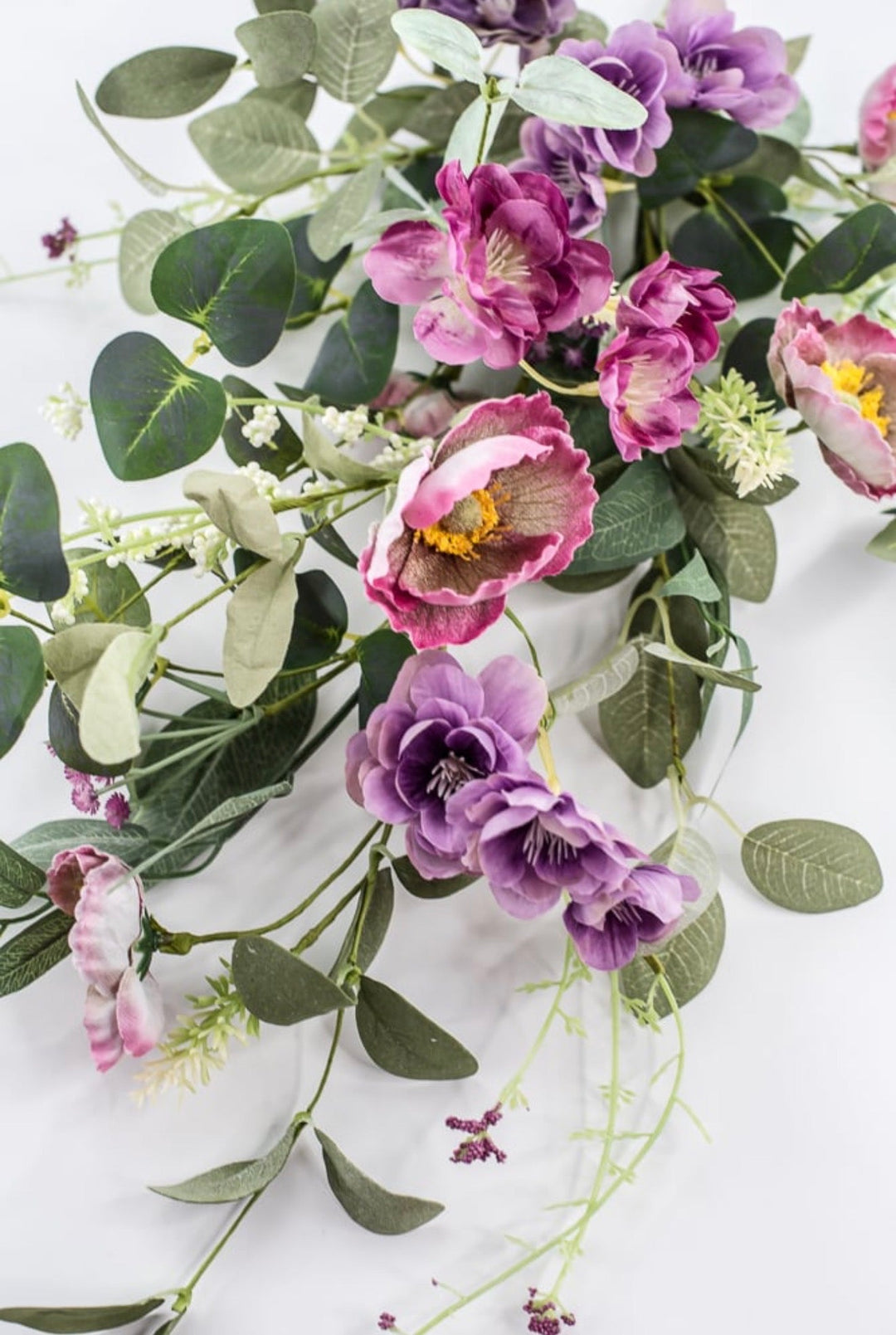 Mixed Poppy And Cherry Blossom Spray - 34" - Greenery MarketArtificial Flowers65542