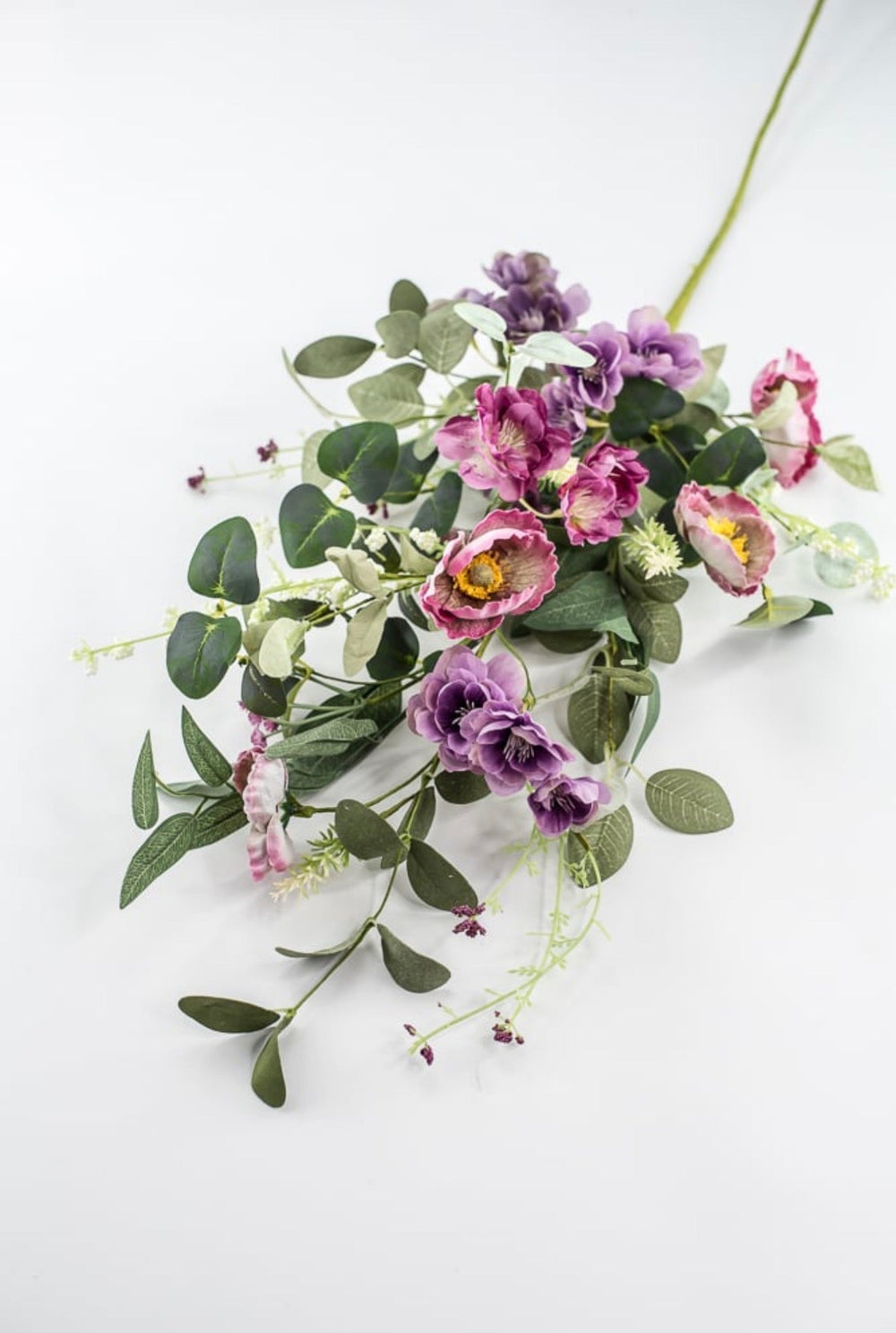 Mixed Poppy And Cherry Blossom Spray - 34" - Greenery MarketArtificial Flowers65542