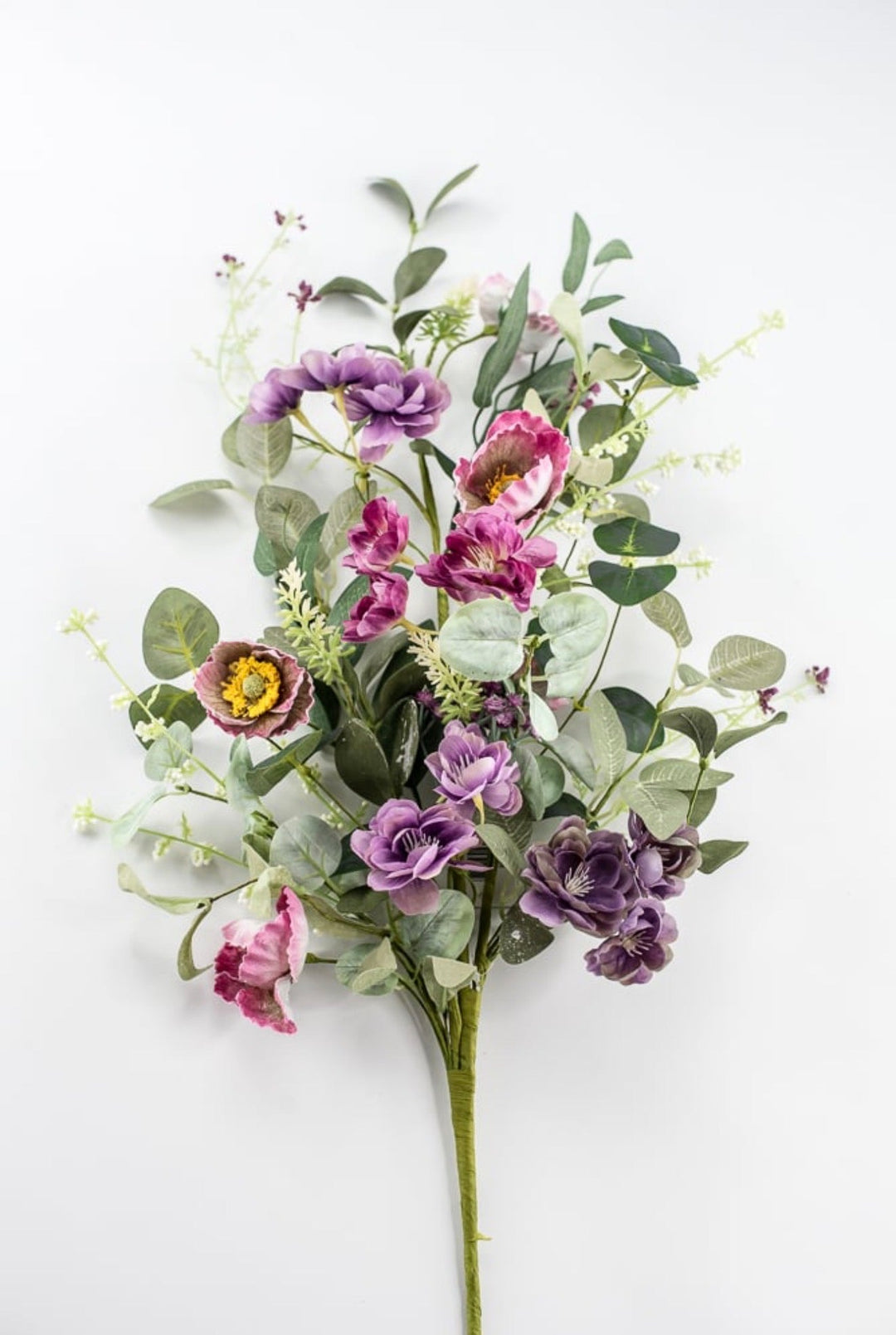 Mixed Poppy And Cherry Blossom Spray - 34" - Greenery MarketArtificial Flowers65542