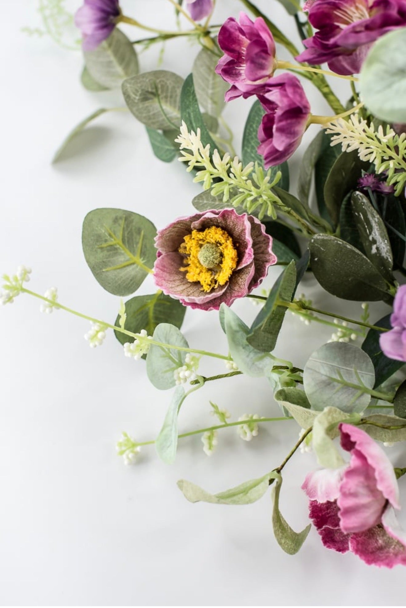 Mixed Poppy And Cherry Blossom Spray - 34