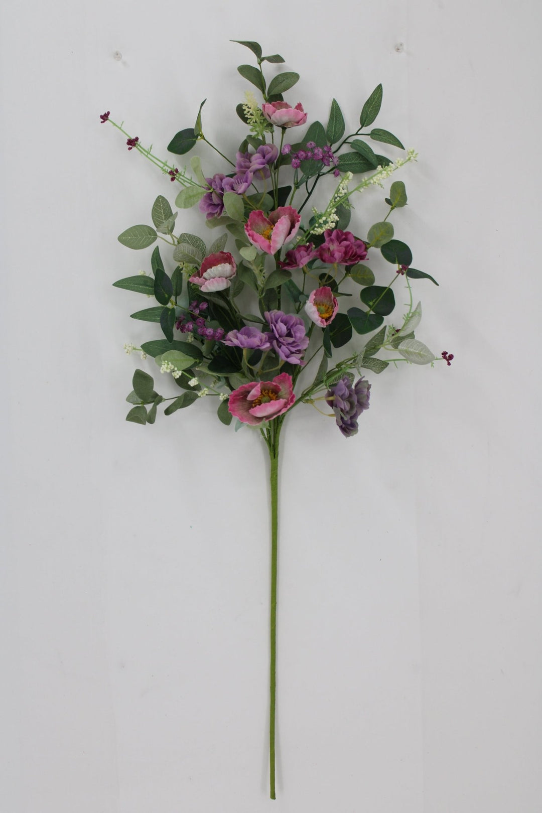 Mixed Poppy And Cherry Blossom Spray - 34" - Greenery MarketArtificial Flowers65542