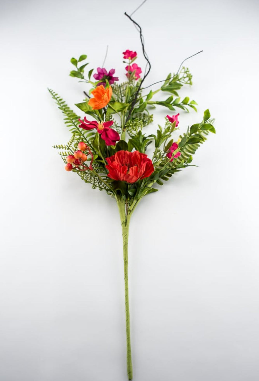 Mixed poppy flower spray - beauty pink, orange - Greenery MarketArtificial Flora63458SP28