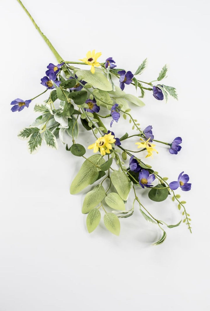 Mixed Purple And Yellow Wildflower Spray - 28" - Greenery Market65646