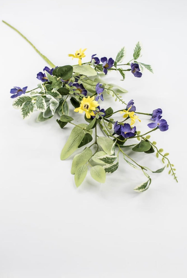 Mixed Purple And Yellow Wildflower Spray - 28" - Greenery Market65646