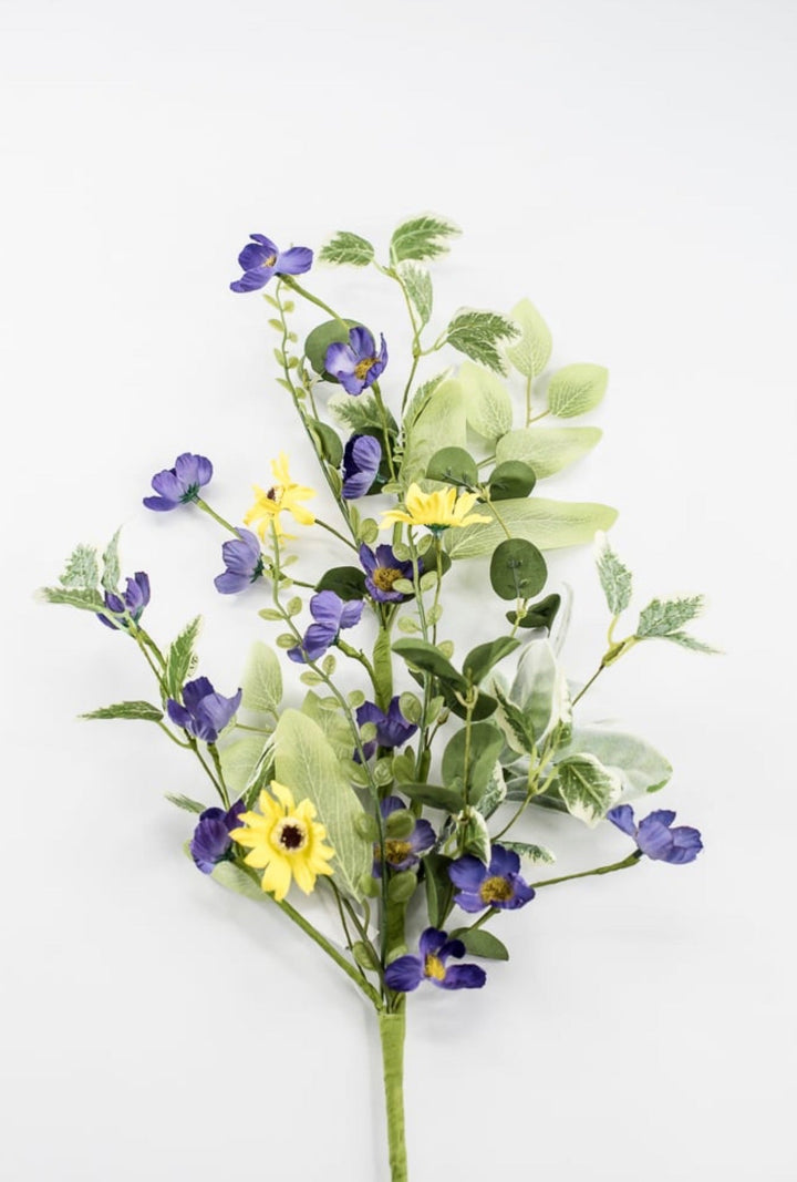 Mixed Purple And Yellow Wildflower Spray - 28" - Greenery Market65646