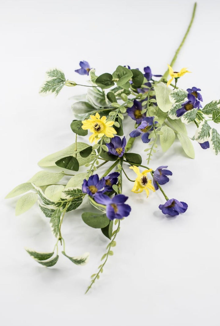 Mixed Purple And Yellow Wildflower Spray - 28" - Greenery Market65646