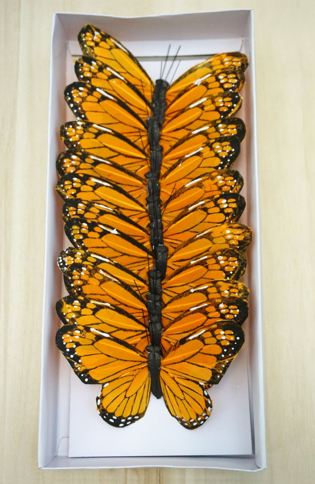 Monarch Butterflies - box of 12 butterflies 5” - Greenery MarketWreath attachmentsPRBF5126