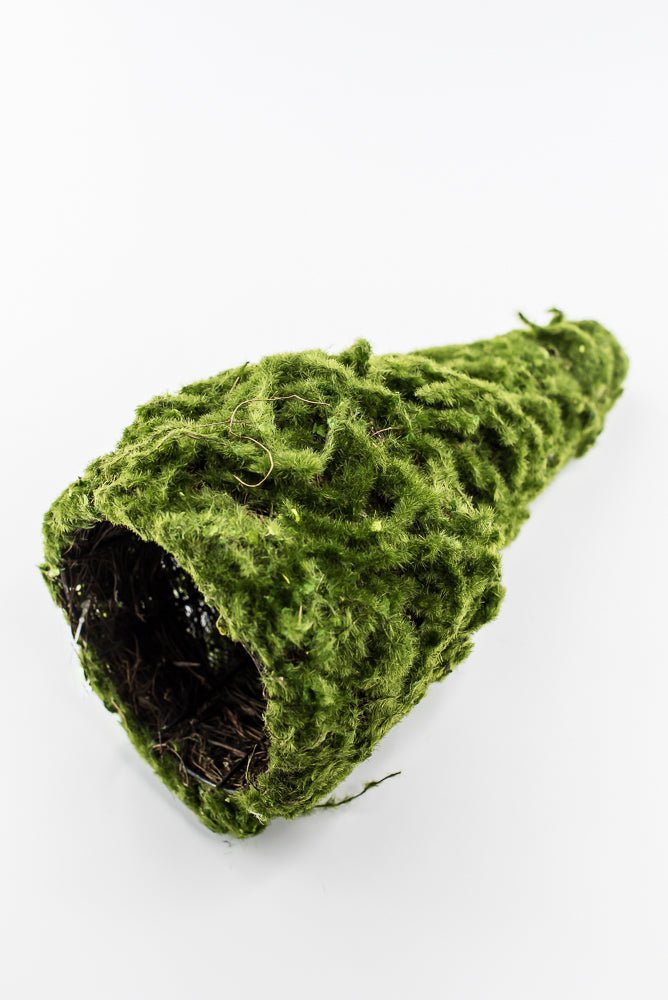 moss cone tree or container 12" green - Greenery Marketwreath base & containersMTF24149