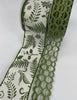 Moss green fern bow bundle x 2 ribbons - Greenery Market