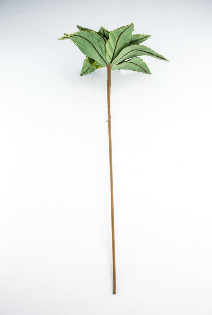 Moss green velvet poinsettia stem - Greenery MarketXS4087A1