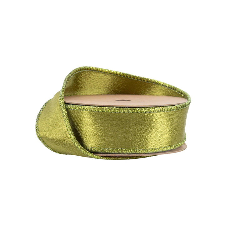 Moss Shimmer Satin Wired Ribbon - 1" - Greenery Market2300W - 570 - 25E