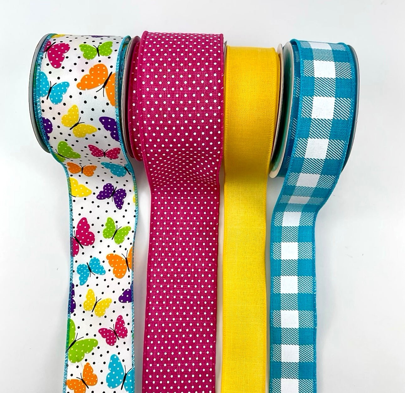 multi colored butterfly x 4 ribbon bow bundle - Greenery MarketButterflyx4