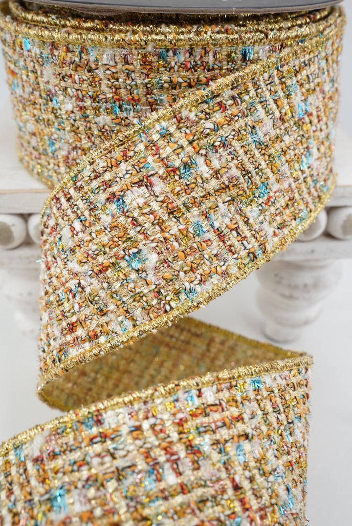 Multi Holiday Hues Farrisilk Wired Ribbon - 2.5" - Greenery MarketRC160-32