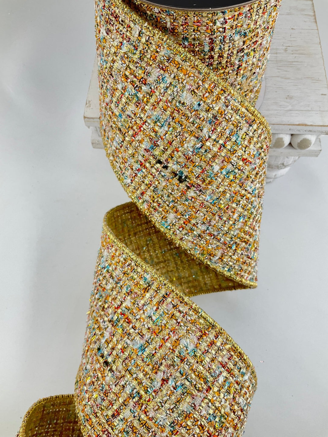 Multi Holiday Hues Farrisilk Wired Ribbon - 4" - Greenery MarketRC161-32