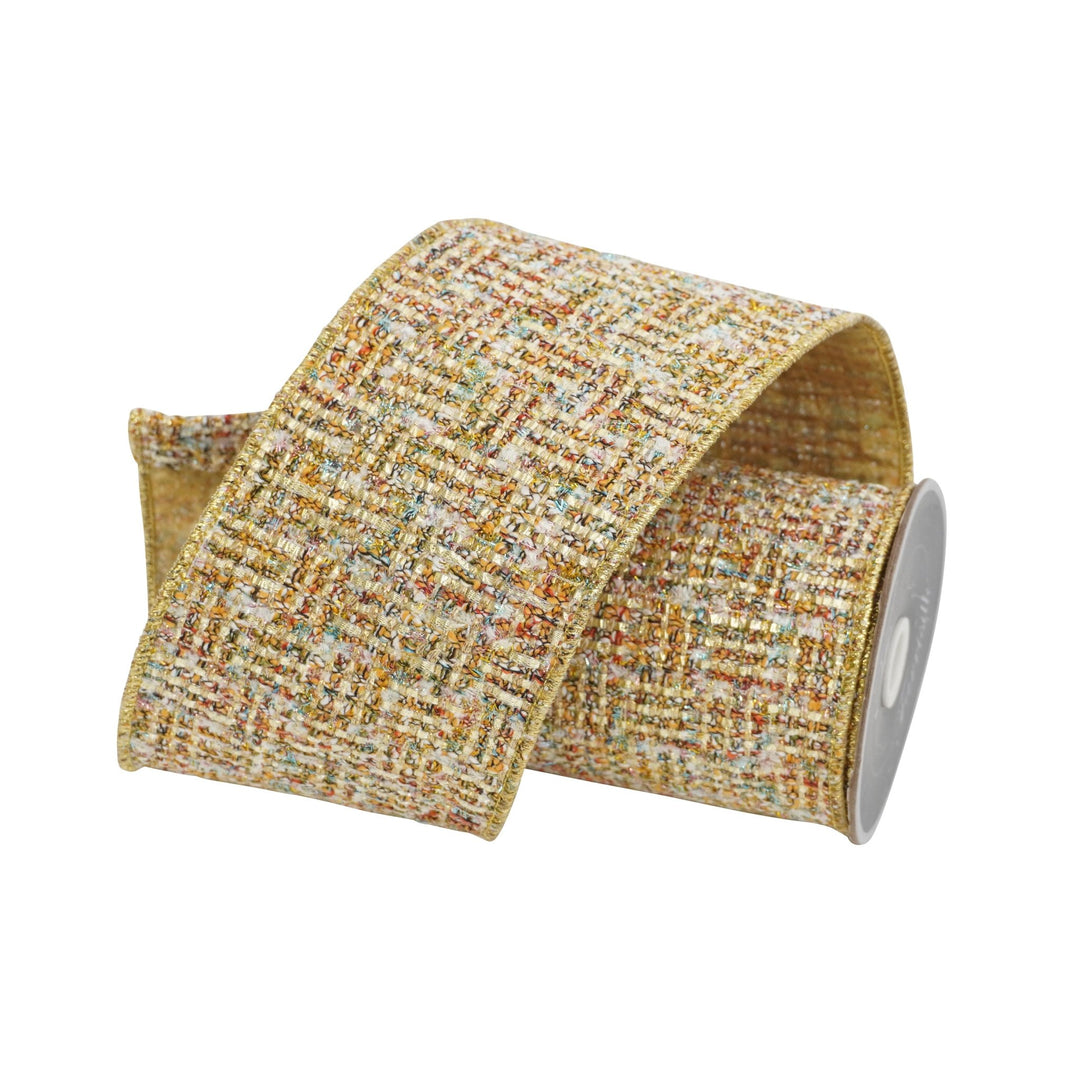 Multi Holiday Hues Farrisilk Wired Ribbon - 4" - Greenery MarketRC161 - 32