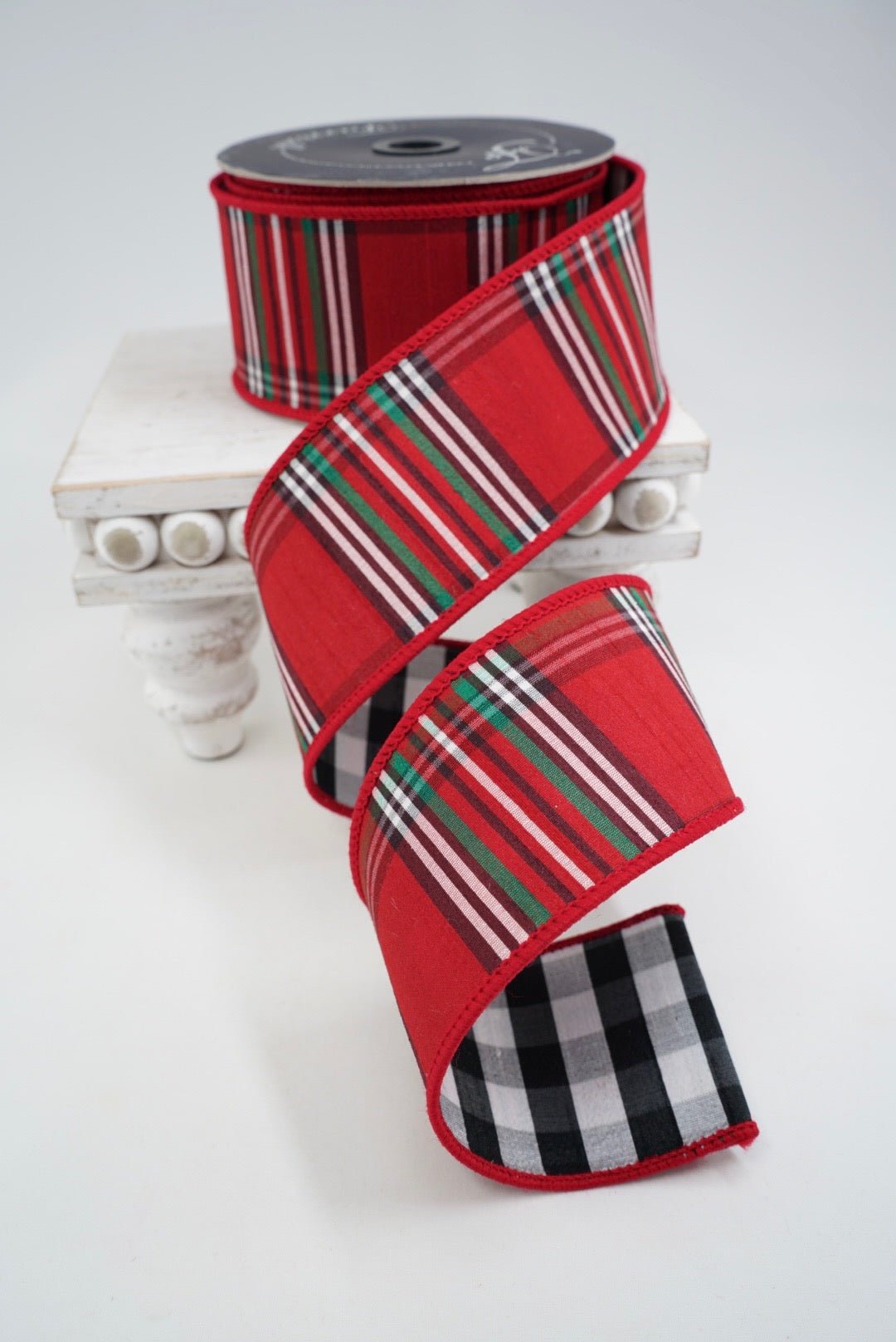 Multi Homestead Holiday Plaid Farrisilk Wired Ribbon - 2.5" - Greenery MarketRK858-32