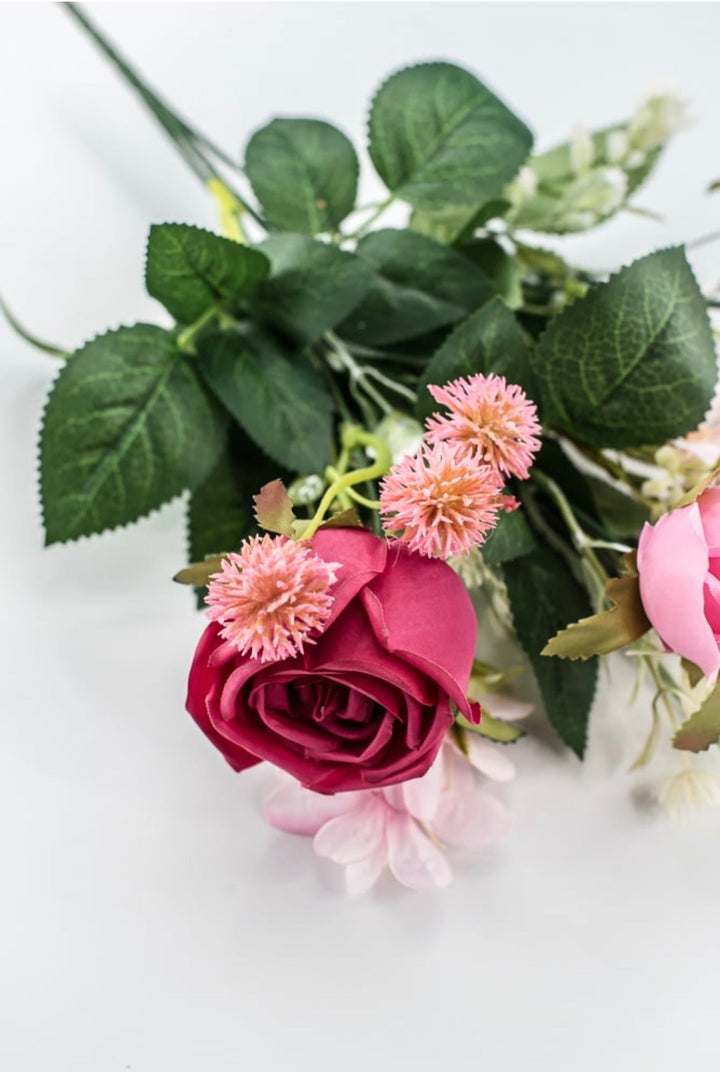 Multi Pink Rose Bush - 15" - Greenery MarketArtificial Flowers64034BU15