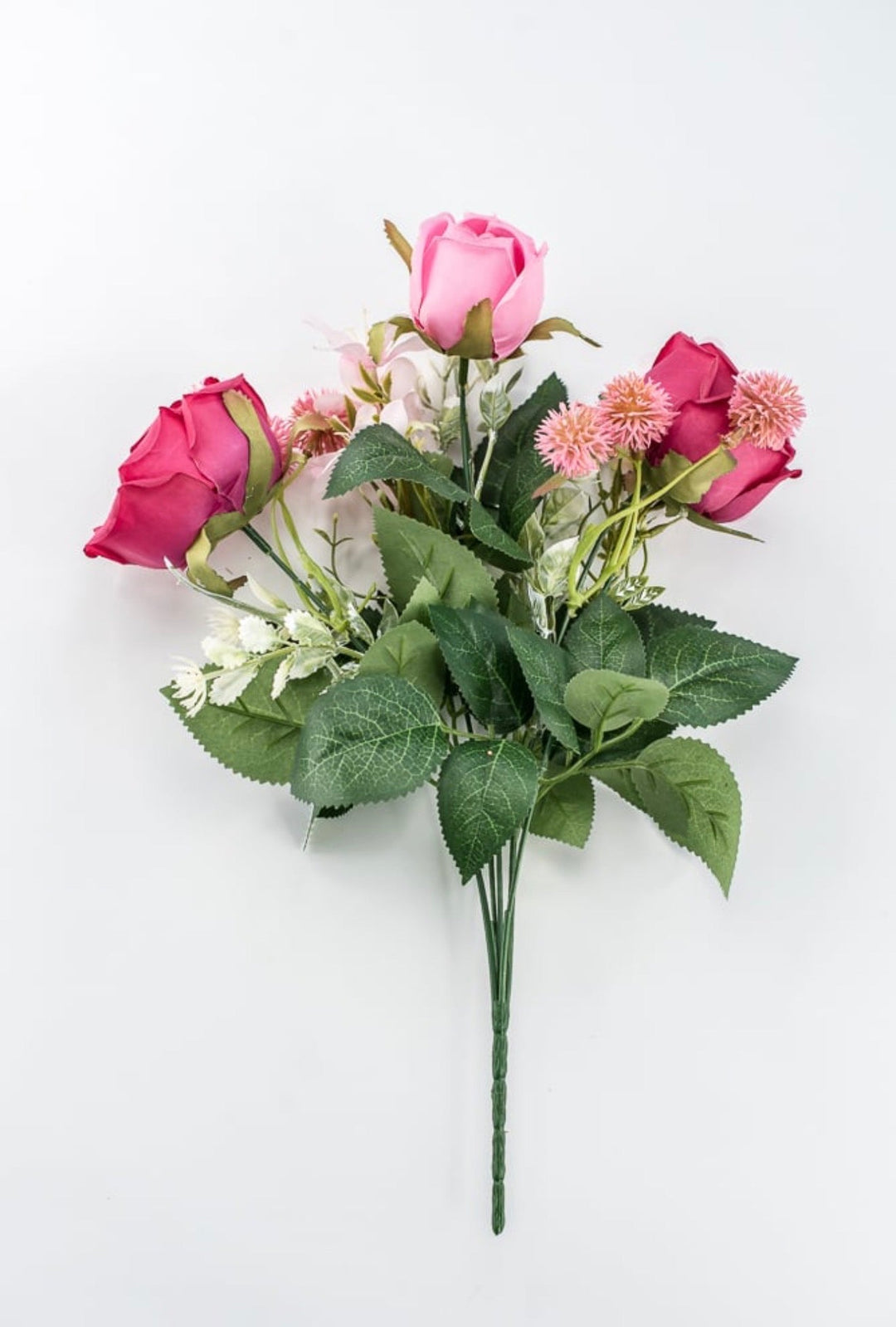 Multi Pink Rose Bush - 15" - Greenery MarketArtificial Flowers64034BU15