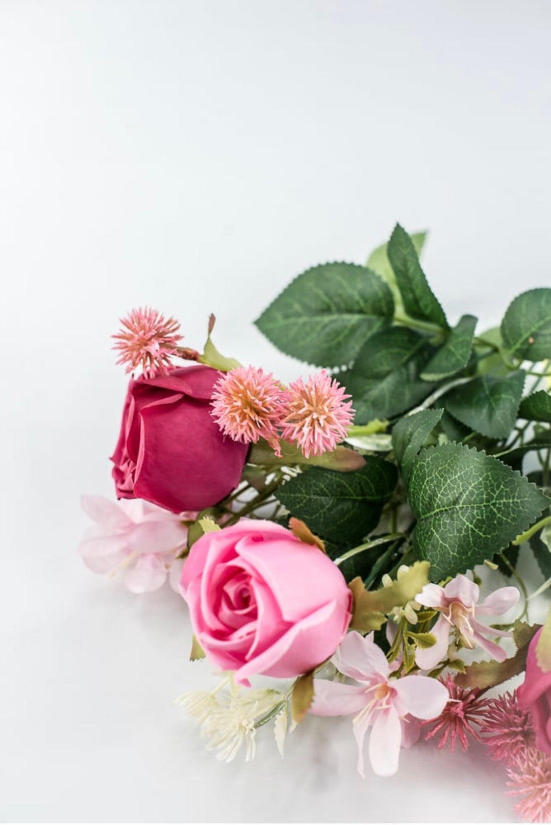 Multi Pink Rose Bush - 15" - Greenery MarketArtificial Flowers64034BU15