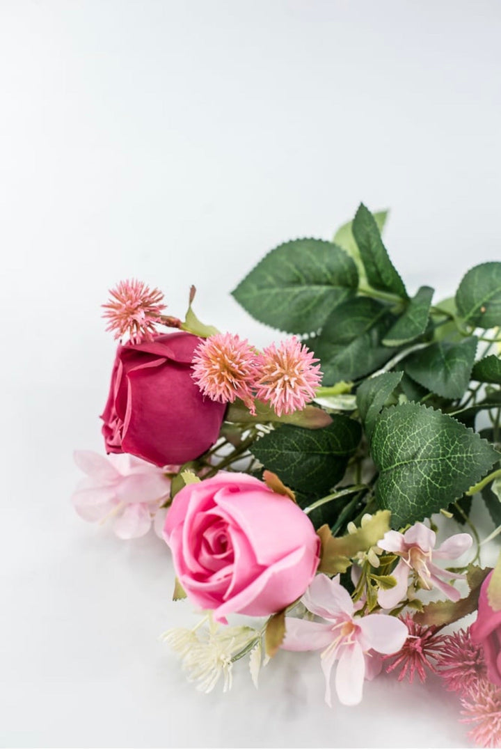 Multi Pink Rose Bush - 15" - Greenery MarketArtificial Flowers64034BU15